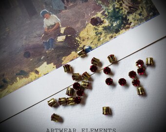 ArtWear Elements® Vintage Siam SS19 Rhinestone Settings, Beads, Jewelry Findings, Jewelry Supplies, 4mm