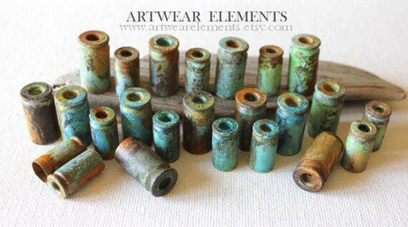 9mm Primitive Findings 40 Art Beads ArtWear Elements .45 Tassel Bead Caps Vintage Fields Primitive Art Shells Primitive Bead Caps