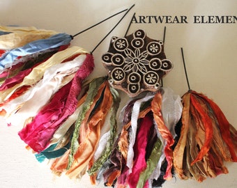 Artwear Elements® Art Jewelry 5 Pack, Whimsical Peasant Remnant Tassels, Necklace Supplies, Tassels, Unique Art Elements!