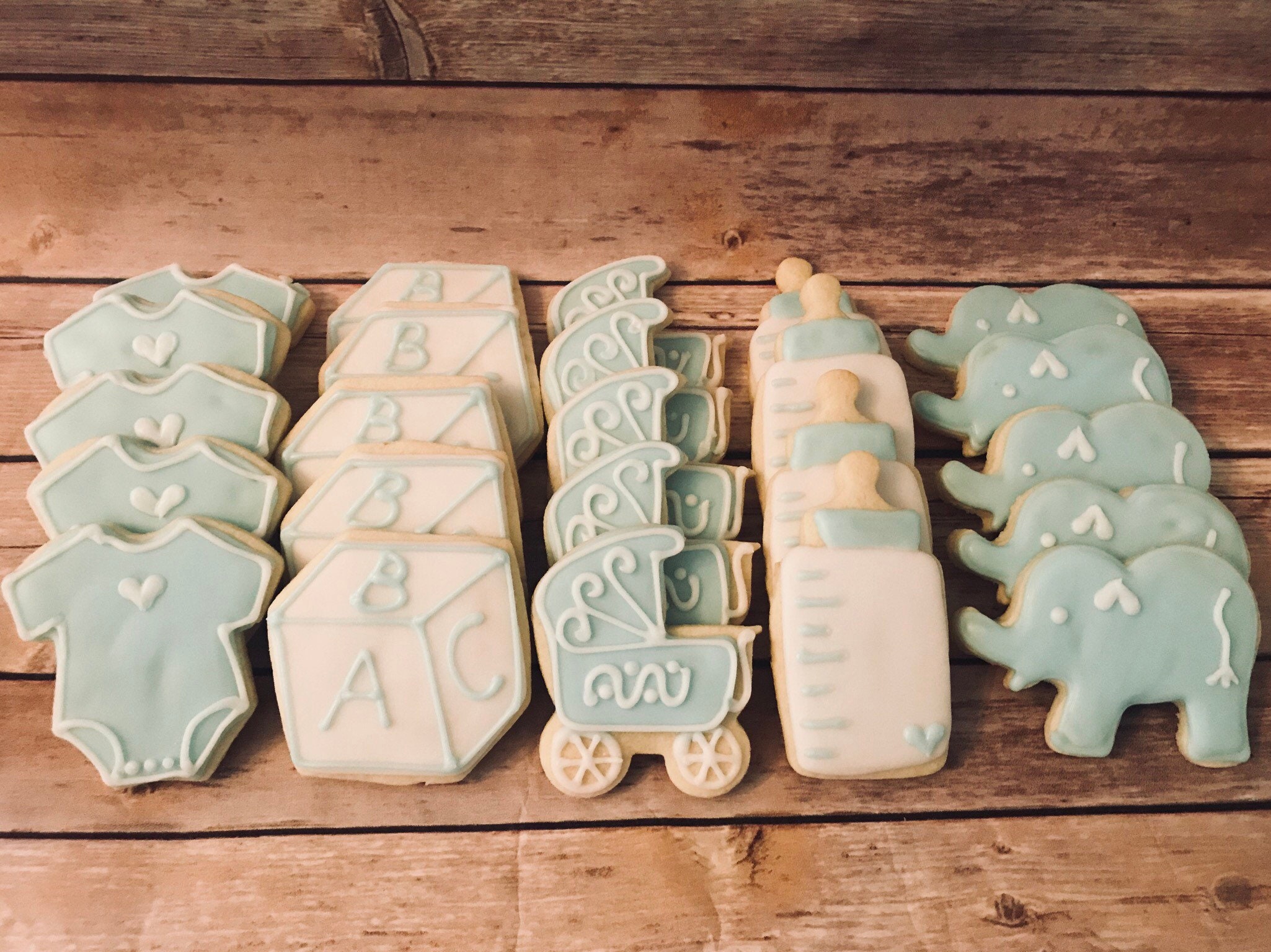 Baby Shower Cookies Baby boy Sugar Cookie Assortment 1 Etsy