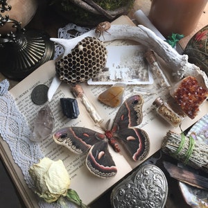 Attic Treasures Mystery Box  | 10 Items | Witchy Mystery Crystal Box | Smoke Cleansing Gift | Crystal Gift | Curiosity Gift | Witchy Gift
