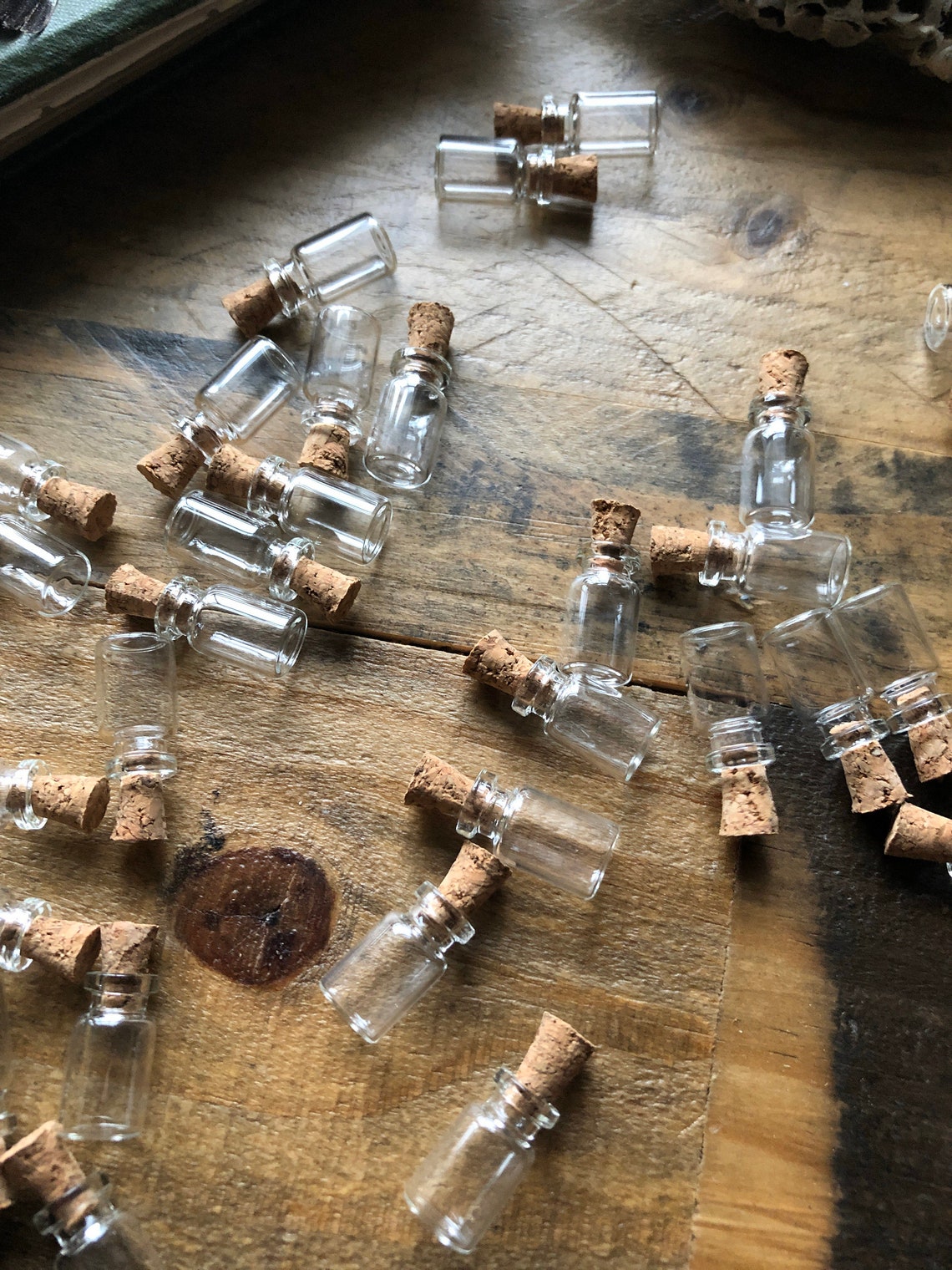25 Tiny Glass Vials With Cork Stoppers 0.5 Of Etsy