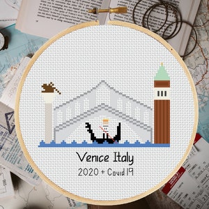 Venice Italy - Cross Stitch Pattern (Digital Format - PDF)
