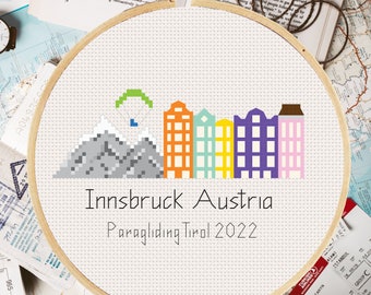 Innsbruck Austria - Cross Stitch Pattern (Digital Format - PDF)