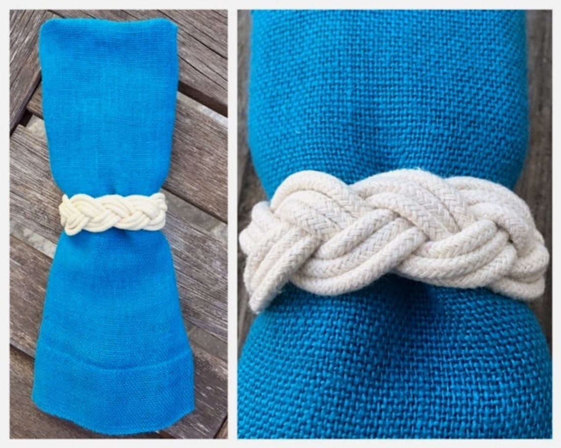Nautical Rope Napkin Rings set of 6 Etsy