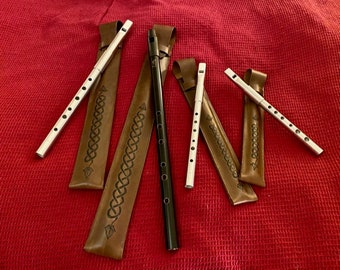 Custom Leather Whistle Case: Celtic Knot Motif, Hand-Stitched