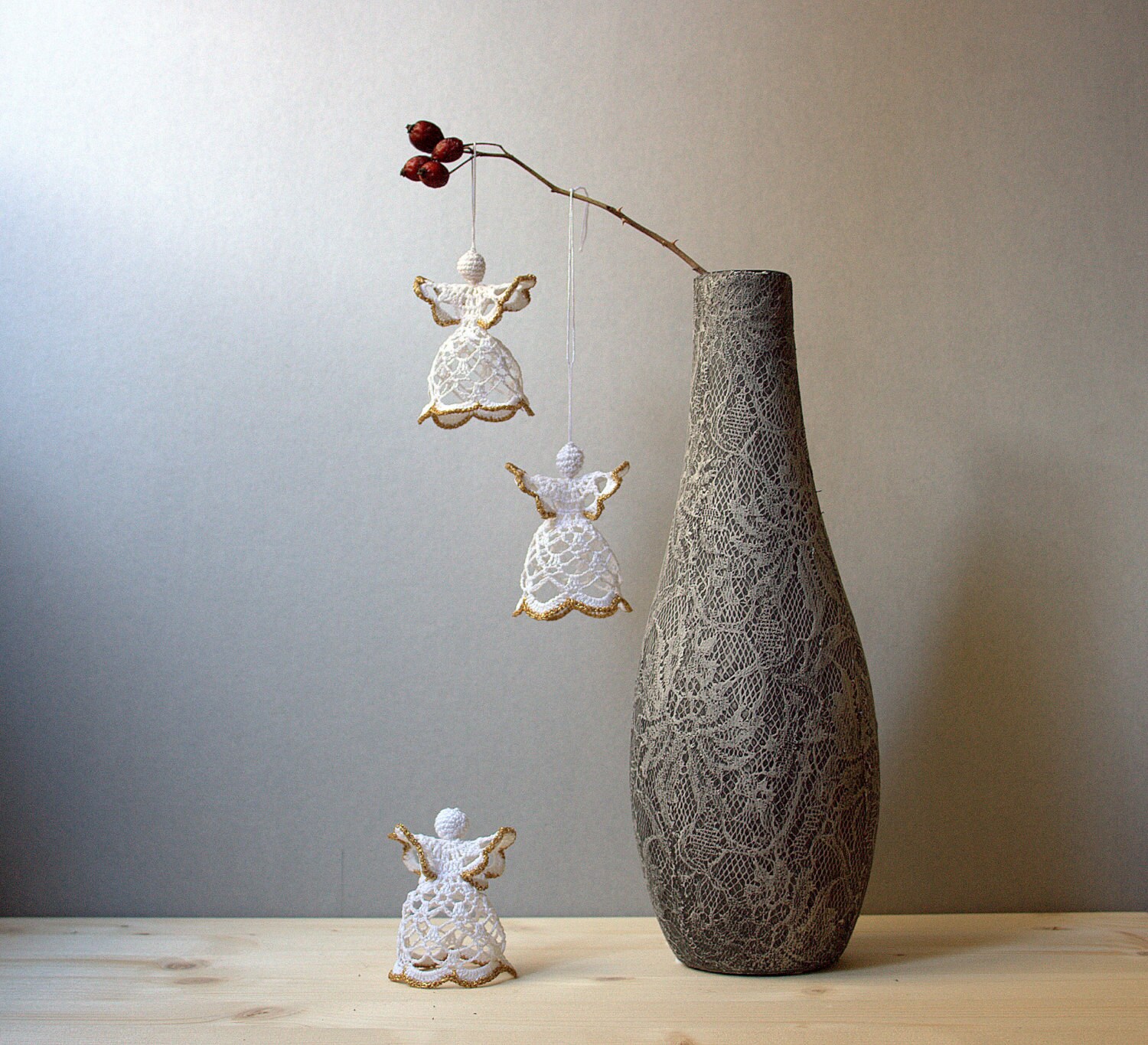 Crochet angel for livingroom decor romantic and retro italian | Etsy