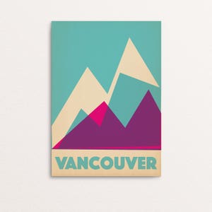 Vancouver Mountains - Minimal Geometric Print