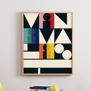 Minimalist - Abstract Mid Century Typography Art Print