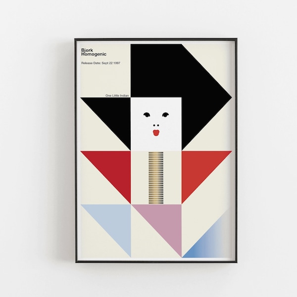 Homogenic - Bjork Minimalist Geometric Art Poster