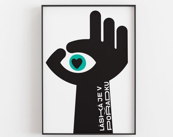 Love is - Retro Art Print