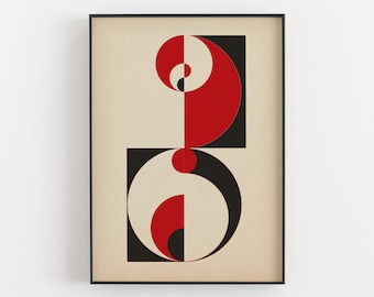 Minimal Bauhaus Inspired Art Print