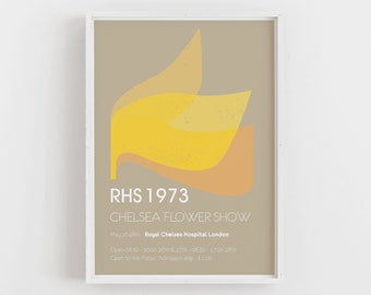 Chelsea Flower Show 1973 Vintage Style Poster