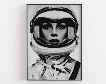 Faster than an Astronaut - 60s Space Age Atomic Fashion Print