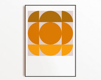 Hudson - Geometric Mid Century Modern Print