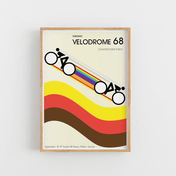 Velodrome - Retro Style Cycling Poster