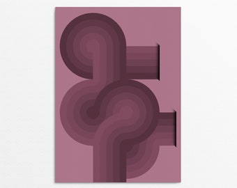 Pink Moon - Geometric Art Print