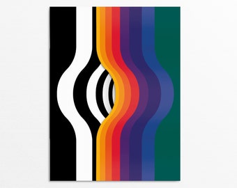 Curved Air - Op Art Retro Print