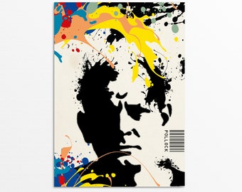 Pollock - Abstract Artist Portrait Art Print