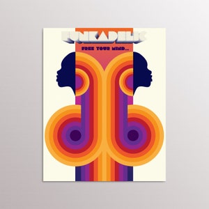 Free Your Mind & Your Ass Will Follow - Funky Retro Kunst Poster