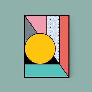 Shapes #3 Bold Colourful Geometric Abstract Graphic Art Print