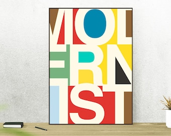 Modernist Typography - Helvetica Graphic Design Art