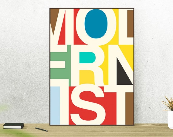 Modernist Typography - Helvetica Graphic Design Art