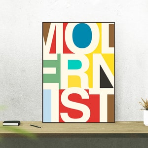 Modernist Typography - Helvetica Graphic Design Art