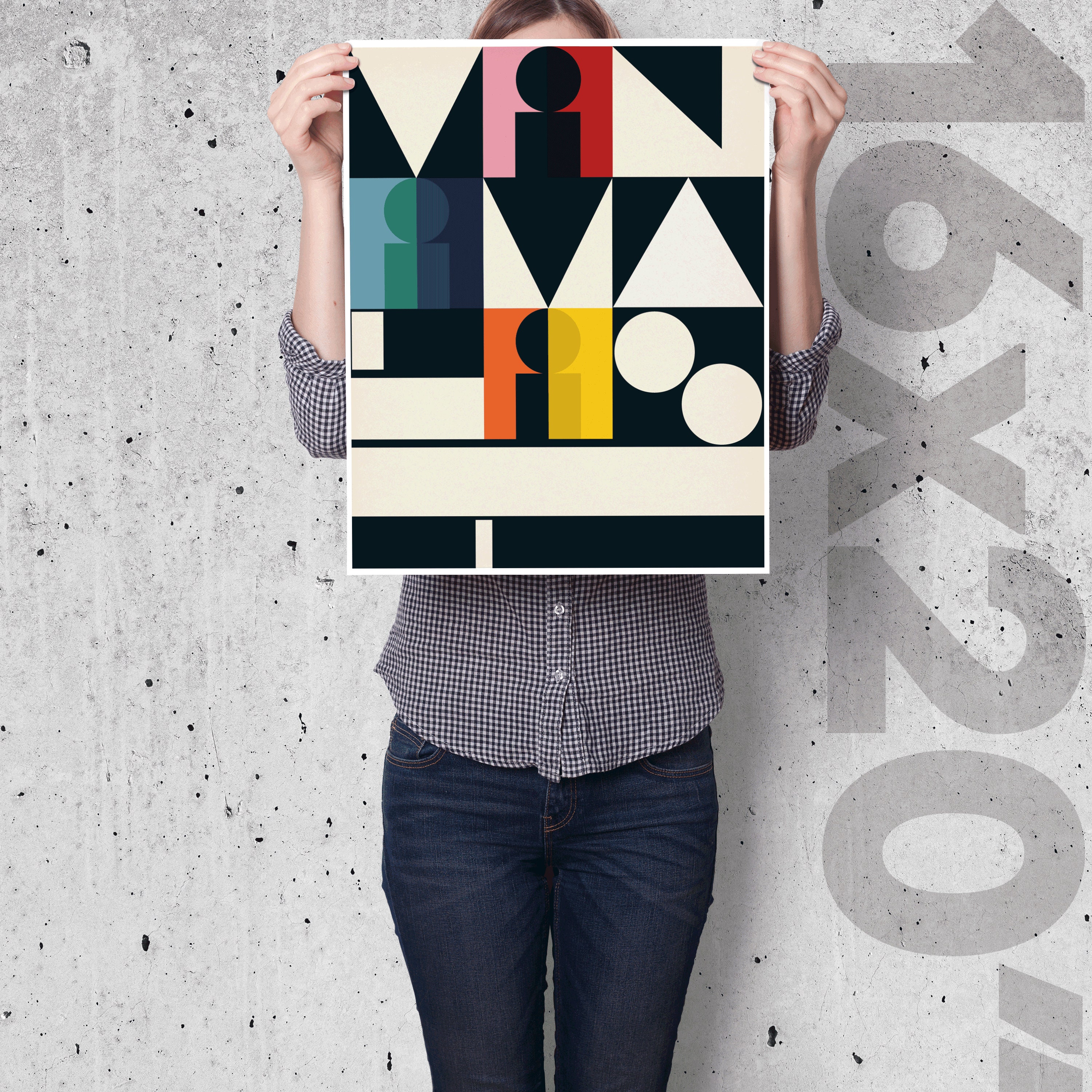 Minimalist Abstract Mid Century Typography Art Print