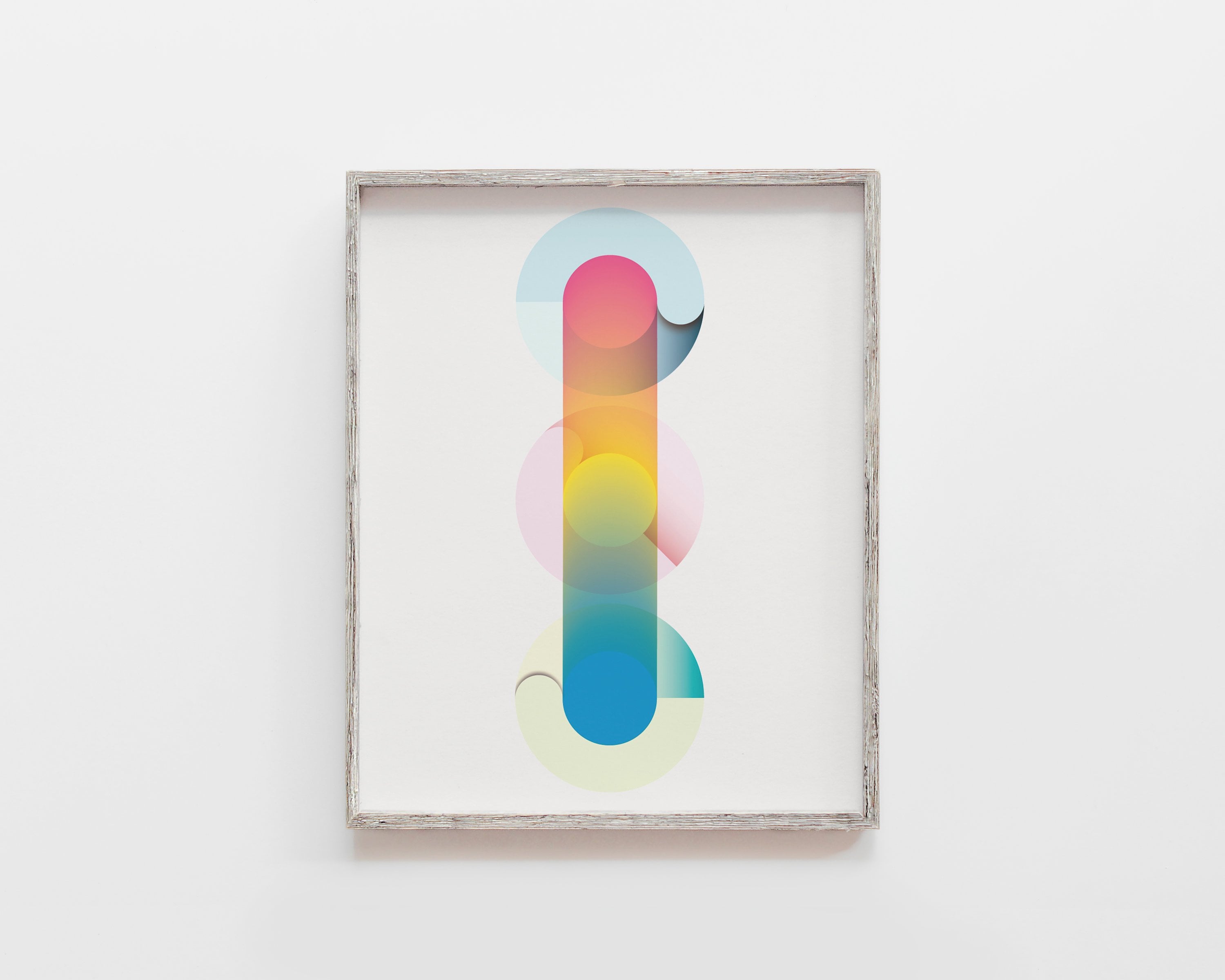 Floating Points Modern Graphic Design Art Print