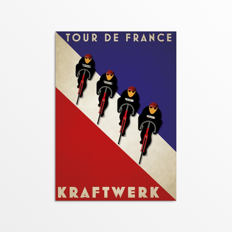 Tour De France Art Deco Style Kraftwerk Art Print image 1