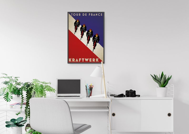 Tour De France Art Deco Style Kraftwerk Art Print image 5