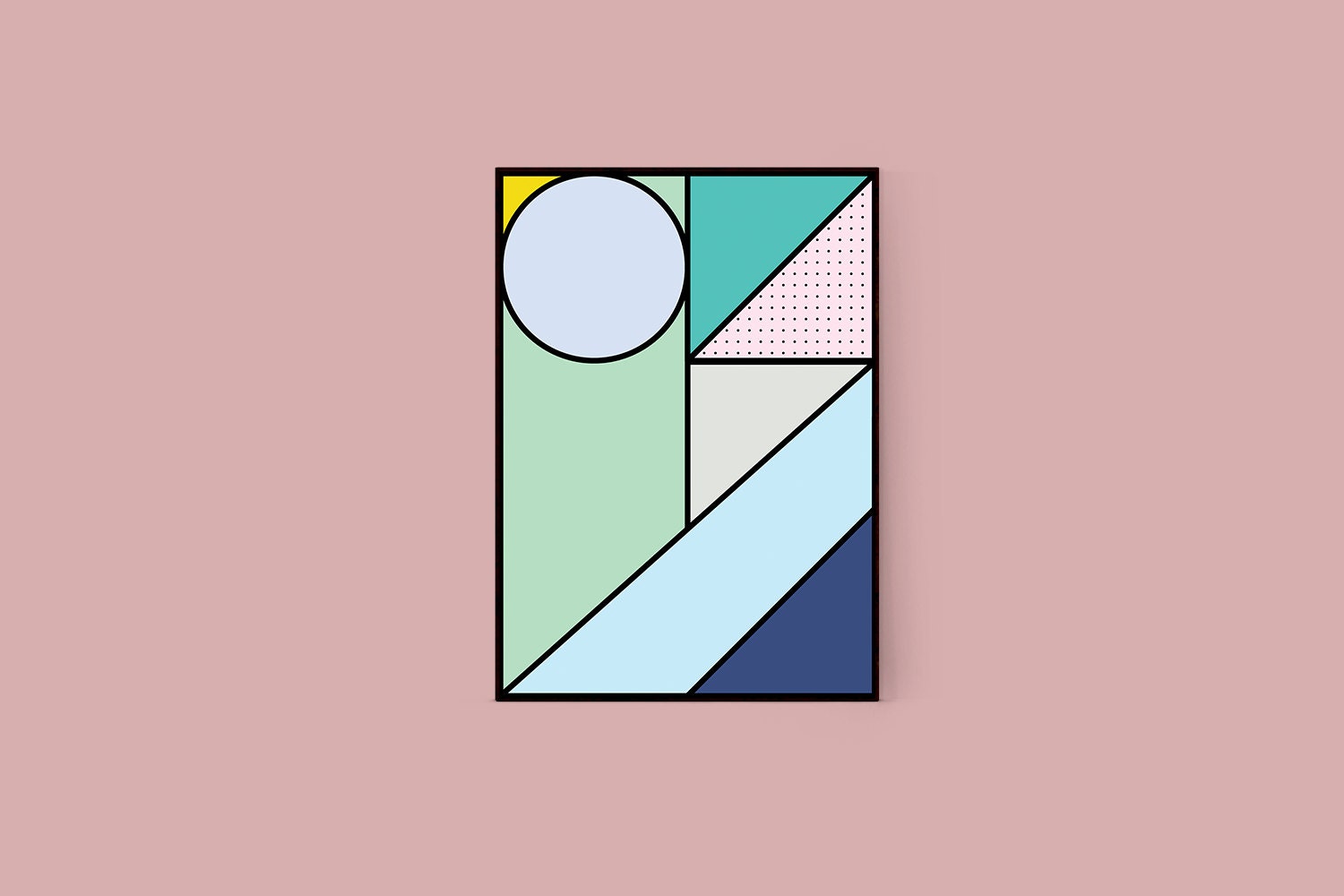 Shapes 1 Geometric Abstract Graphic Art Print | Etsy