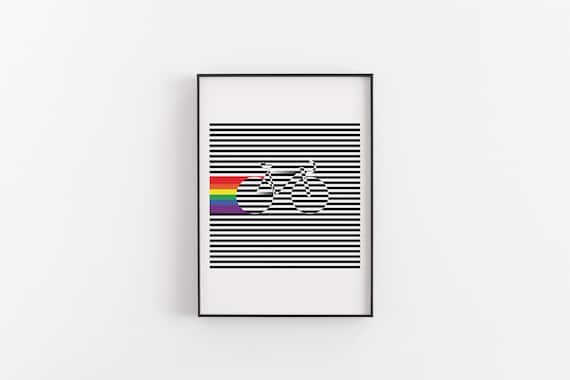 Ride With Pride - Optical Pop Art Cycling Poster