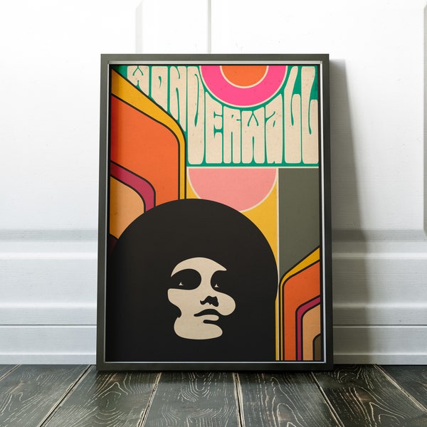 Wonderwall - 60s Psychedelic Style Art Poster