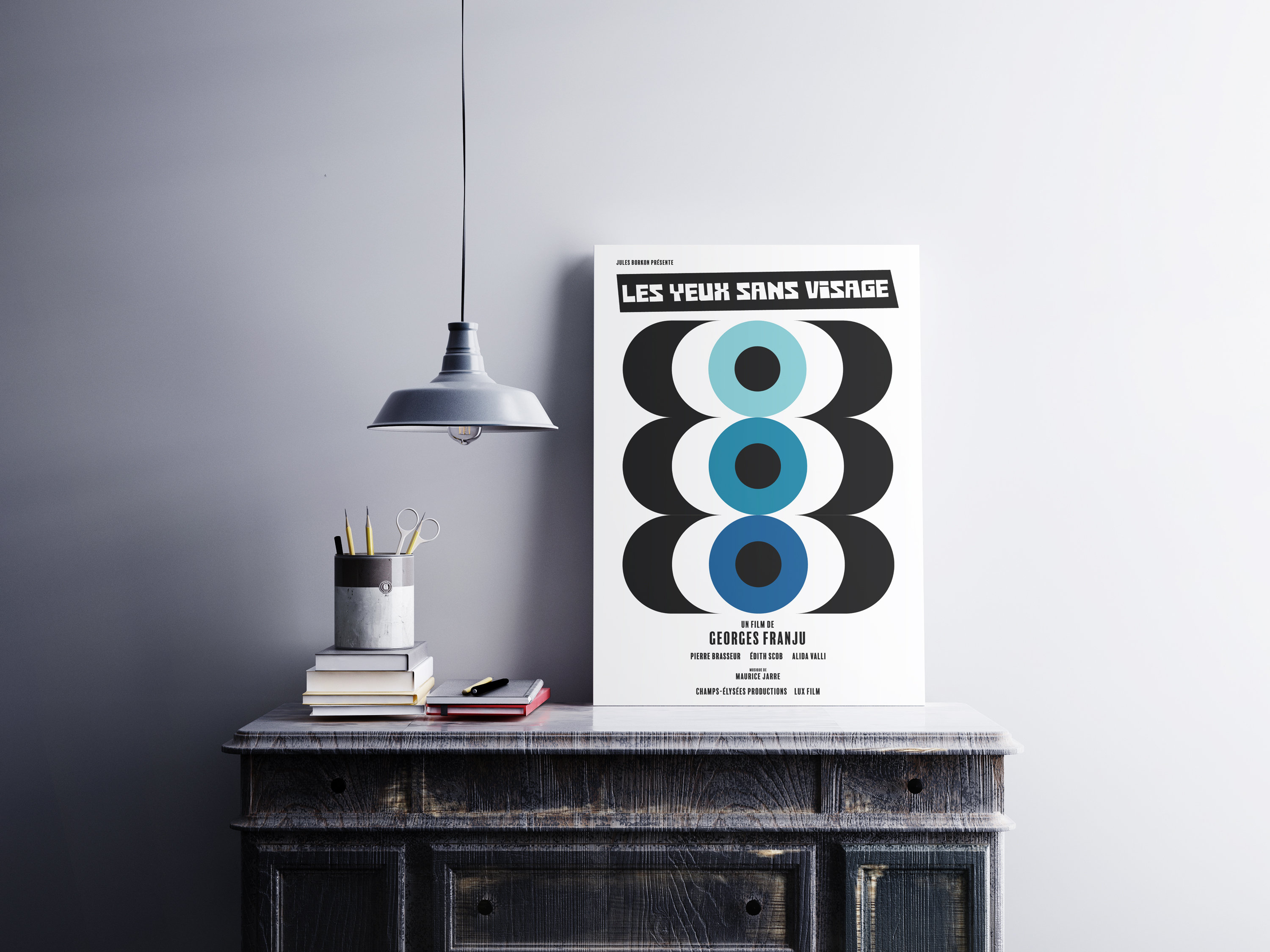 Eyes Without a Face Retro Style French Movie Poster