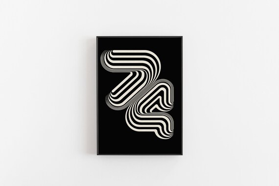 1974 - Typographic Retro Art Print (Metallic Paper)