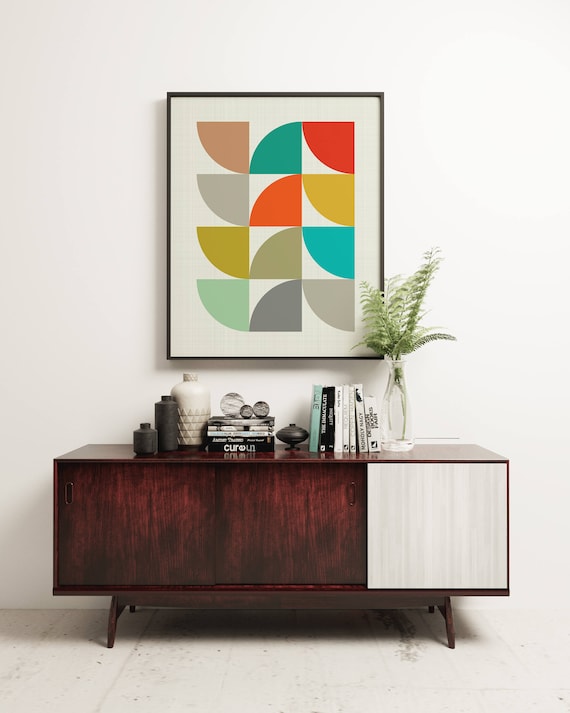 MCM02 - Mid Century Modern Geometric Print