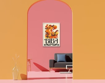 BIBA Retro Art Nouveau Print - Etsy UK