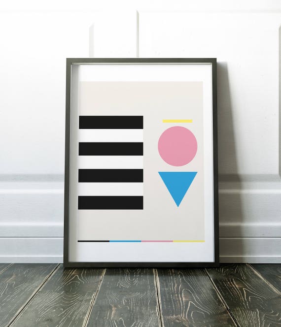 Random Forms - Memphis Style Graphic Art Poster