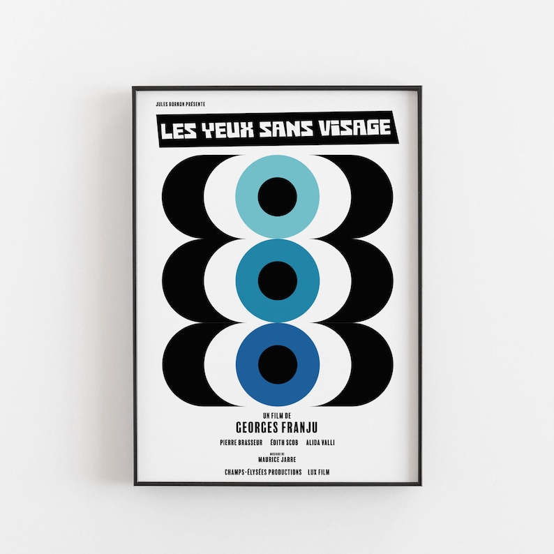 Eyes Without a Face Retro Style French Movie Poster Etsy UK