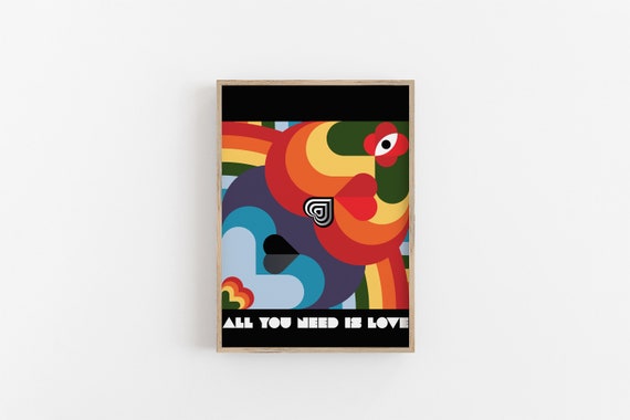 Love Is All You Need - Retro Feel Good Graphic Design Poster