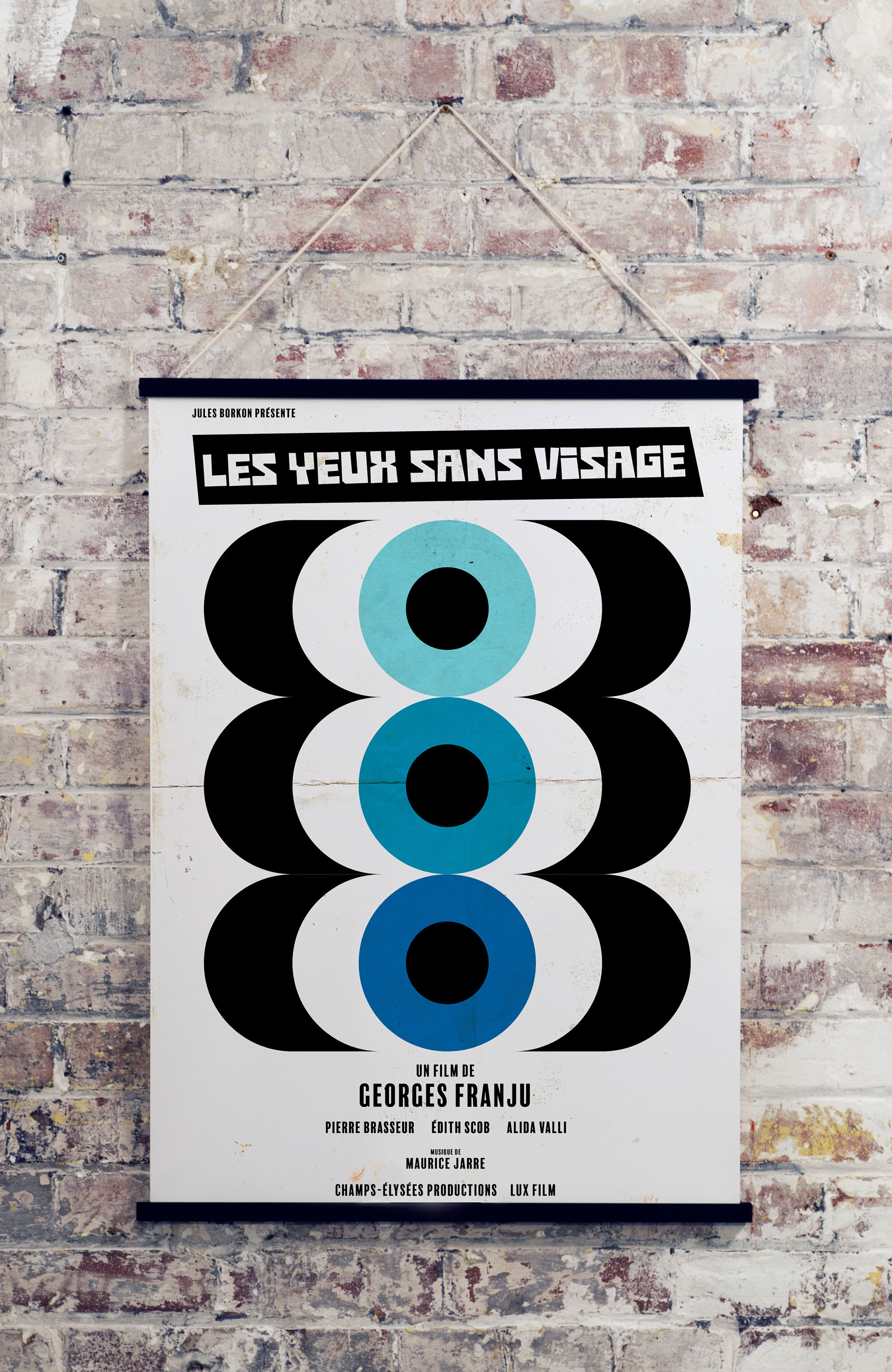 Eyes Without a Face Retro Style French Movie Poster