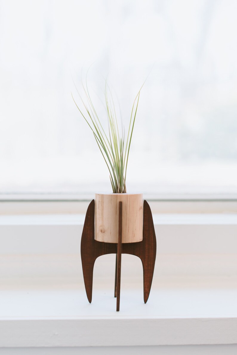 Mini plant stand mid century air plant Etsy