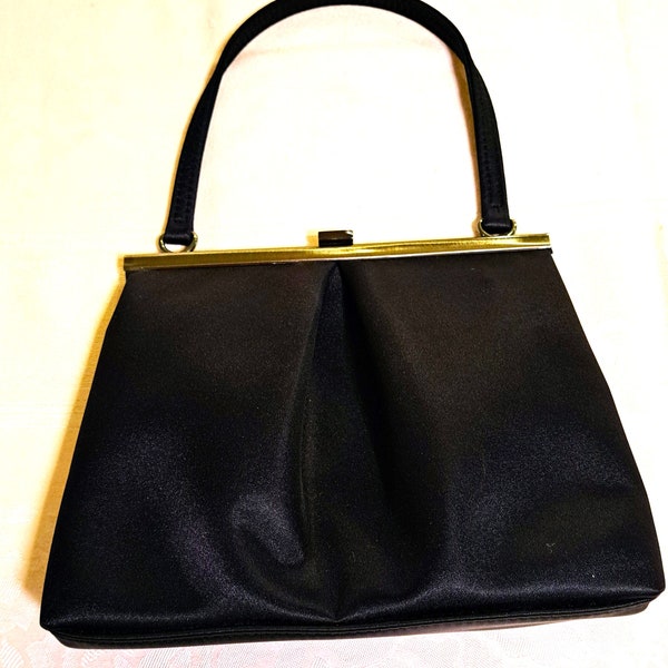 Black Satin Evening Purse