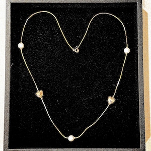 Heart and Pearl Vintage Necklace