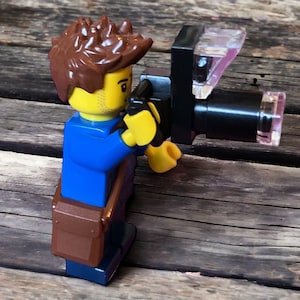 Models Built With Lego Bricks Male Outdoor Photographer Mini Figure With Zoom Camera Perfect Bird Watcher Gift Photography Gifts Etsy