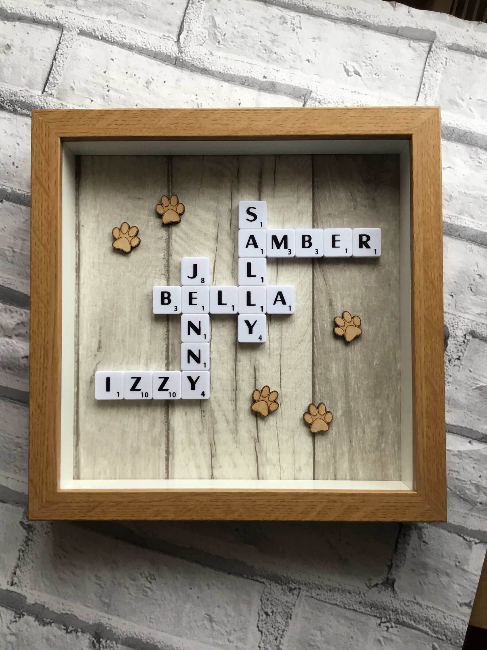 Scrabble Frame Scrabble Pictures Personalised Wall Art Etsy