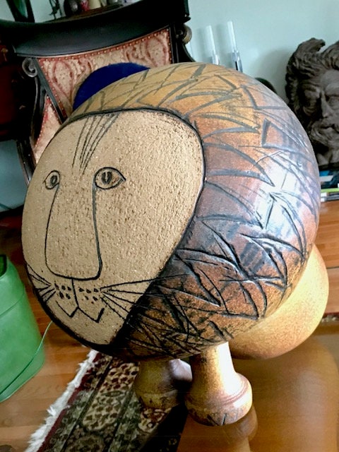 Lisa Larson Gigantic Lion Gustavsberg 1960s Vintage Piece Axel