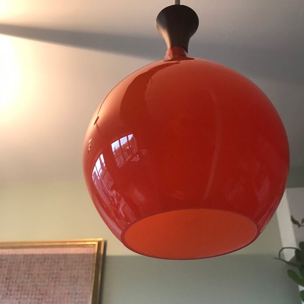 3 Glass Color Teardrop Holmegaard Midcentury Lamps Teak Vintage Excellent Condition w/ Free Shipping